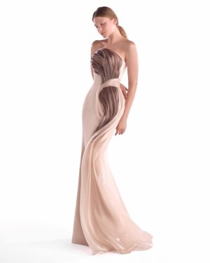 Alternative view of Sculpted Flow, Gown