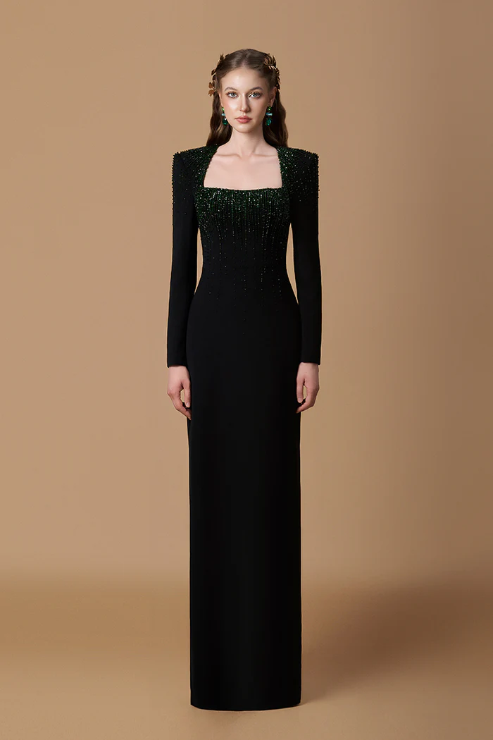 Black Crepe De Chine
