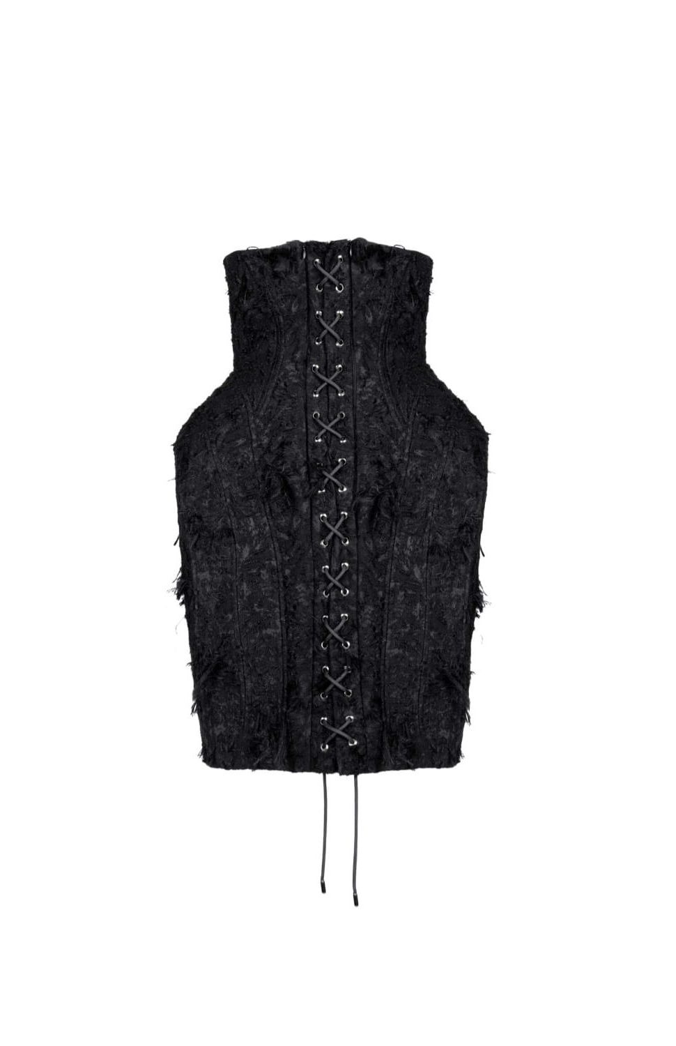 Jacquard Corset Skirt-dress with Lace-Up Back - Image 2