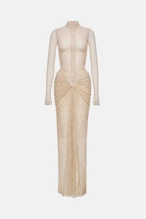 Beige Twisted Dress - Image 4