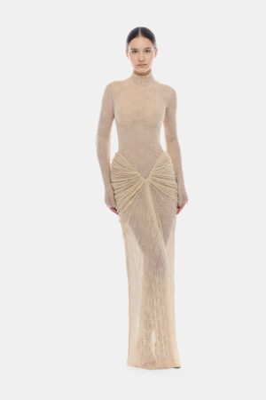 Beige Twisted Dress - Image 3
