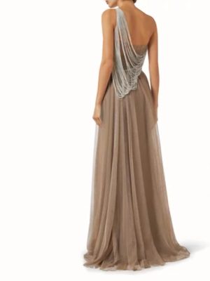 One-shoulder Draped Gown - Image 3