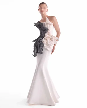 Sculpted Dual-Tone Gown - Image 2