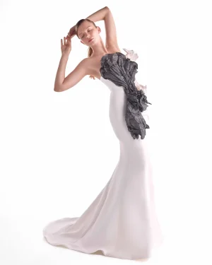 Sculpted Dual-Tone Gown - Image 4
