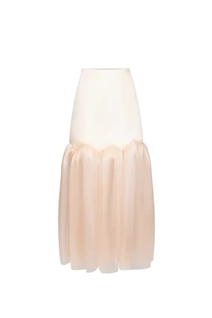 Clouded Hem, Fluid Organza Skirt