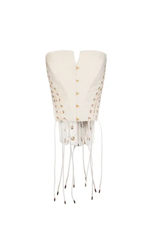 Alternative view of Modern Lace-Up Cream Corset
