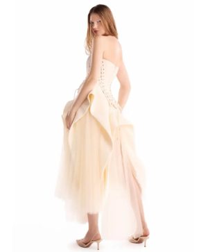 Modern Lace-Up Cream Corset - Image 5