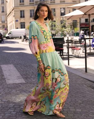 Multi Patterned Kaftan