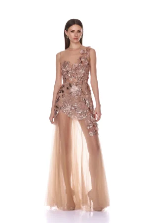 Layla Sequin Floral Dress - Image 4