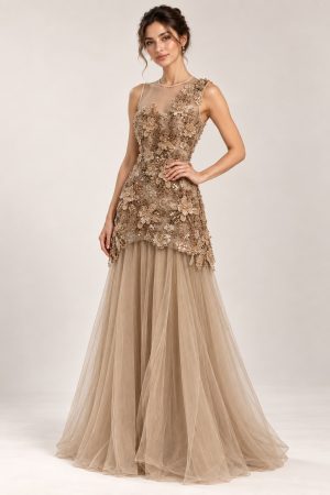 Alternative view of Layla Sequin Floral Gown