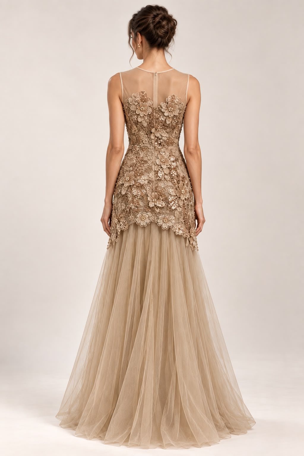 Layla Sequin Floral Gown - Image 3