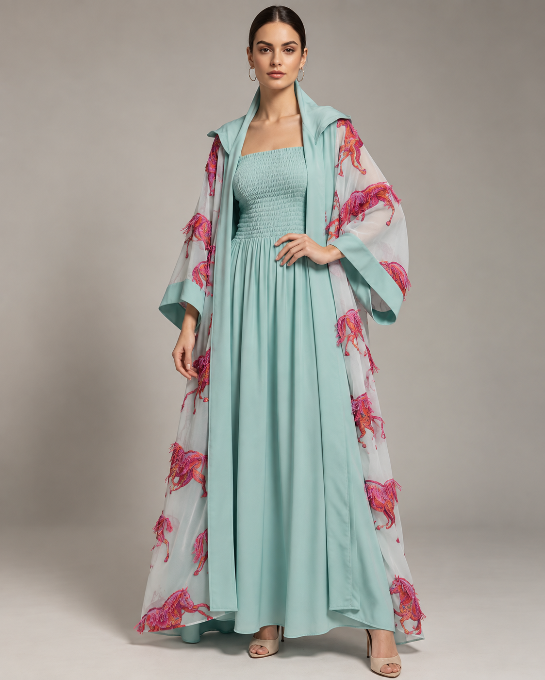 Green Set Hoodie Dress
