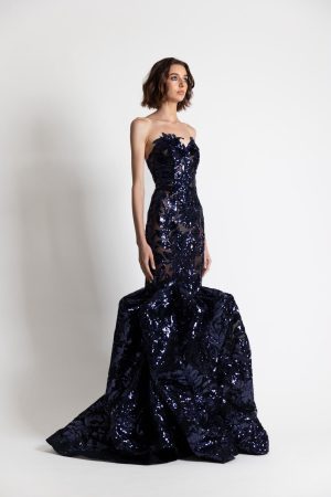 Thea Navy Gown