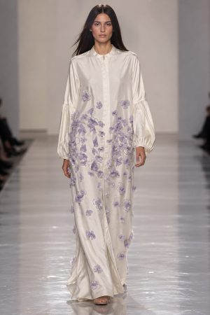 Ivory Lilac Floral Dress