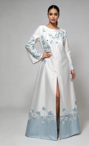 Ivory Blue Dress - Image 3