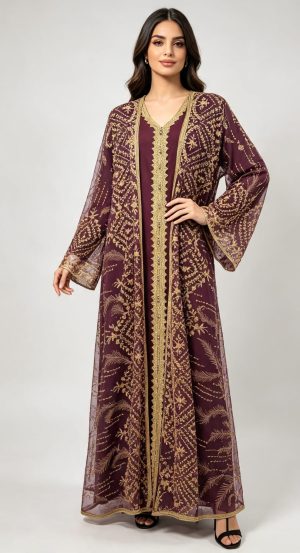 Maroon 2pc Dress