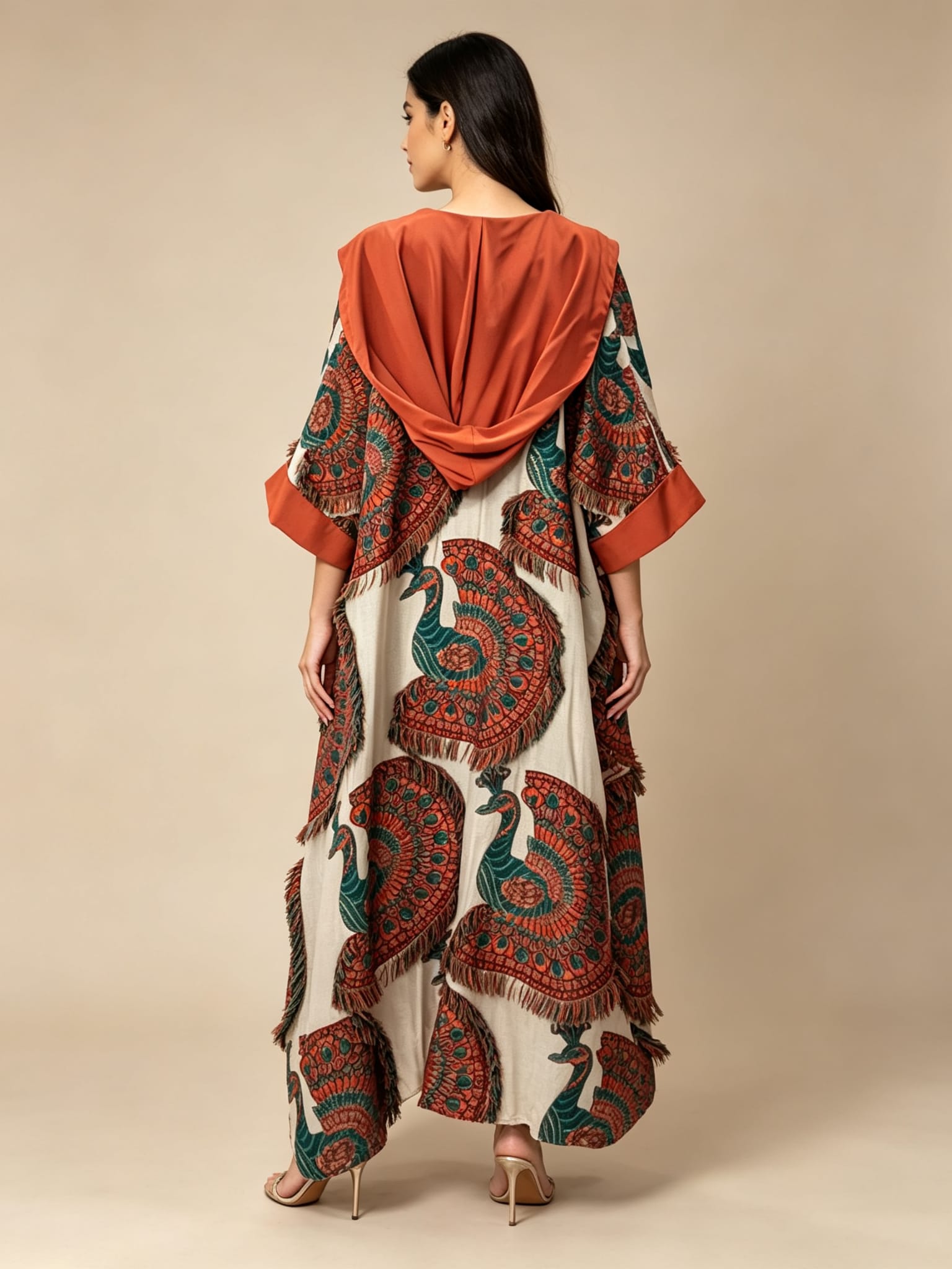Orange Set Hoodie Dress - Image 3