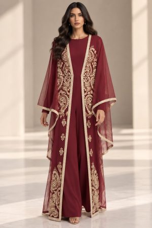 Maroon jumpsuit