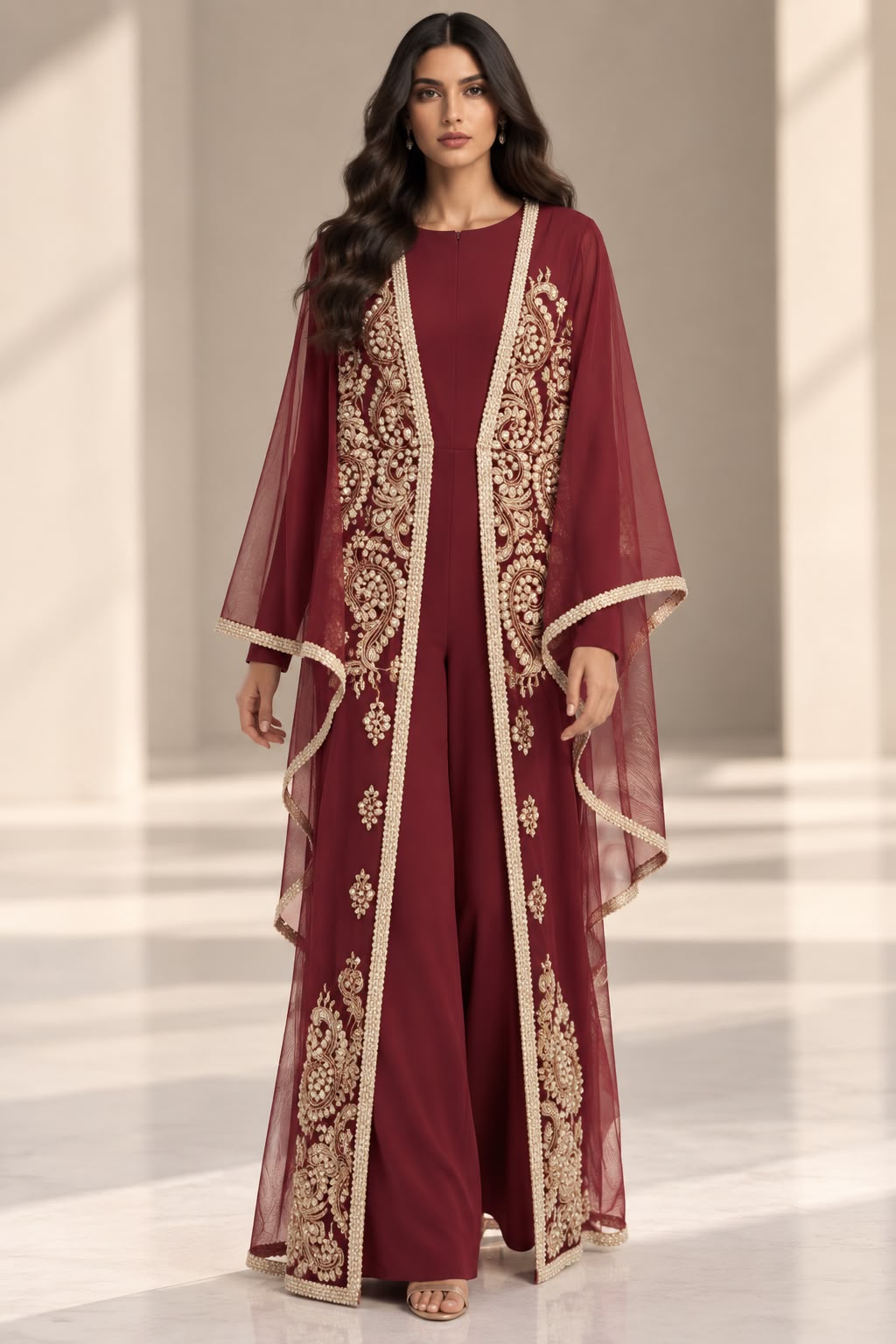 Maroon jumpsuit