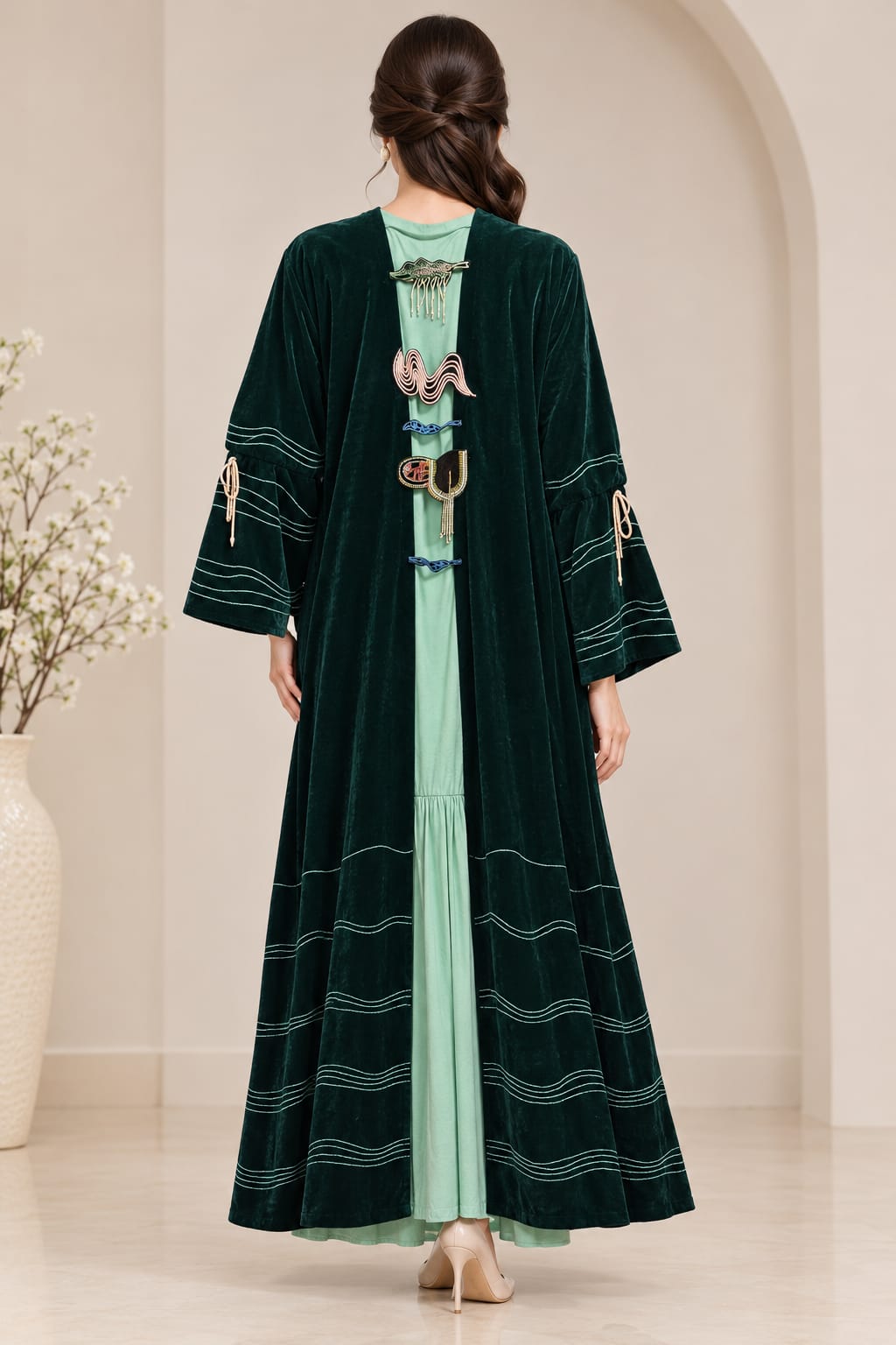 Emerald Green Kaftan - Image 2