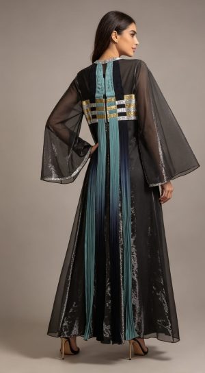 Alternative view of Silver/ Gold Kaftan