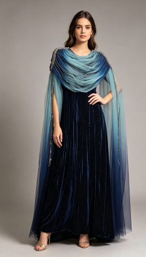 Velvet Blue Dress