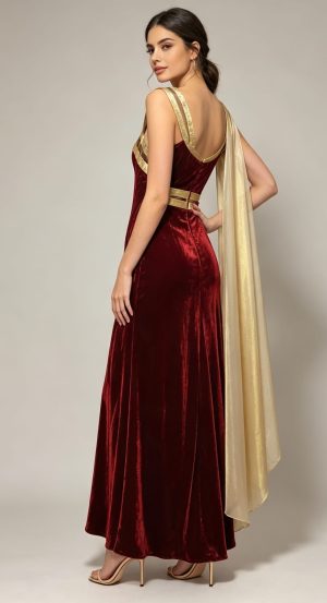 Alternative view of Burgundy Velvet Dress