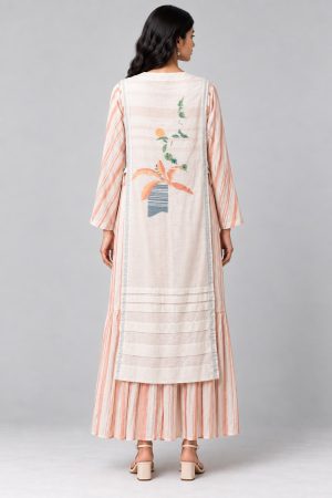 Alternative view of Stripped Peach Kaftan