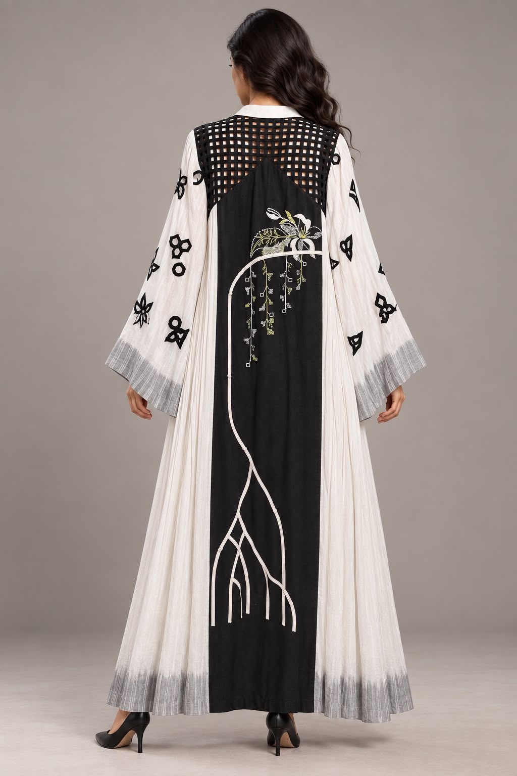 White/Black Kaftan - Image 2