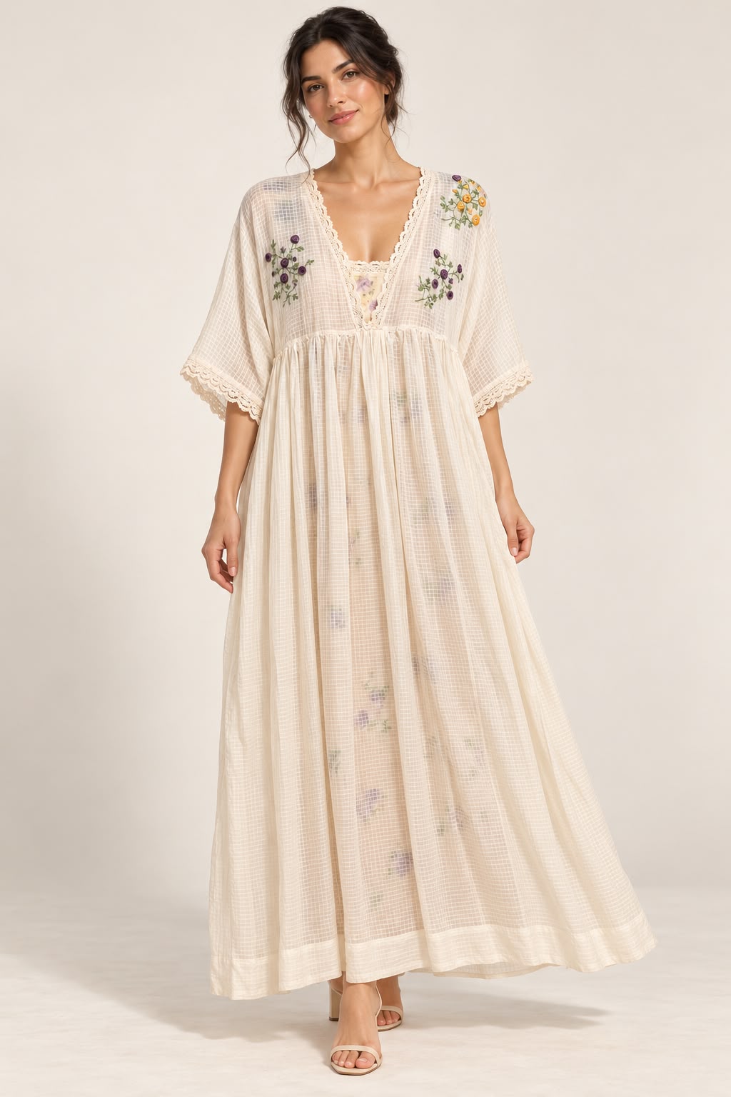 Flower Linen Dress