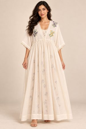 Flower Linen Dress