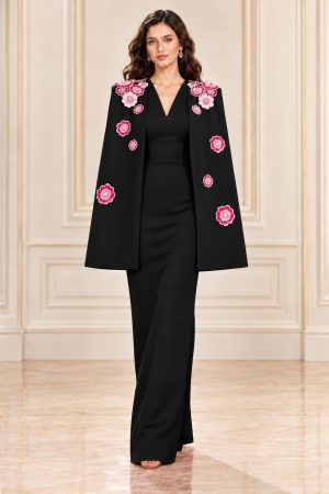 Anne Sheath Cape Sleeved Gown