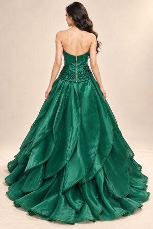 Alternative view of Emerald Gown