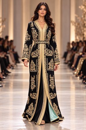 Black/Gold Kaftan