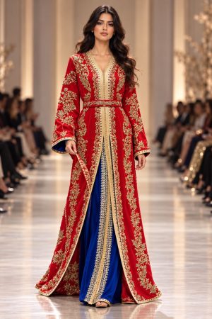 Red/Royal Blue Kaftan