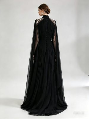 Alternative view of Black Crepe Gown