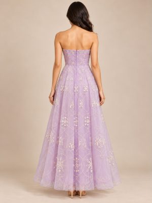 Alternative view of Lilac Gown